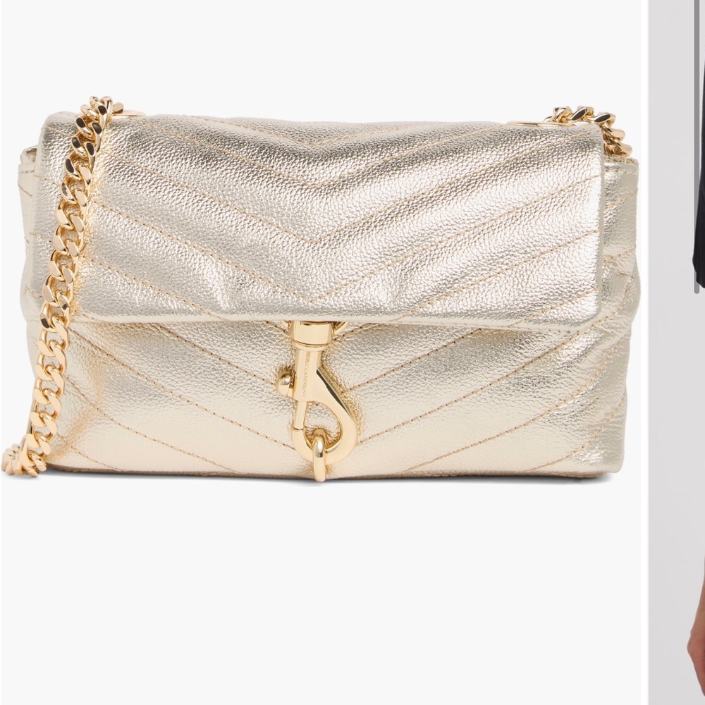 Rebecca Minkoff Edie Date Night Gold Crossbody Bag